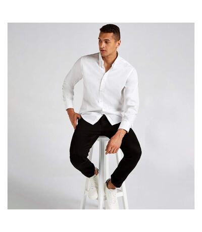 Kustom Kit Mens Tailored Fit Long Sleeved Business Shirt (White) - UTBC600