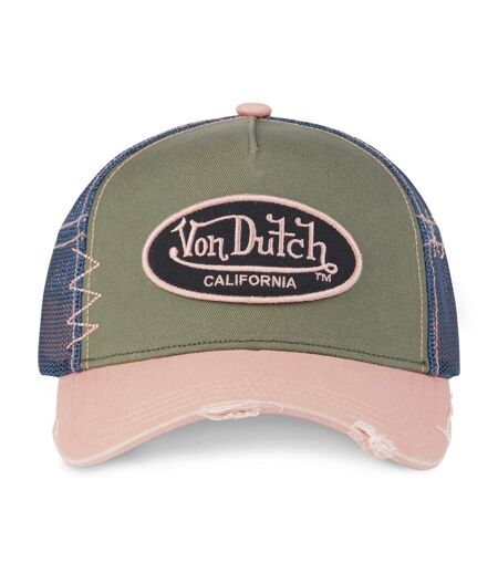 Casquette trucker avec filet effet usé et patch brodé Used Vondutch