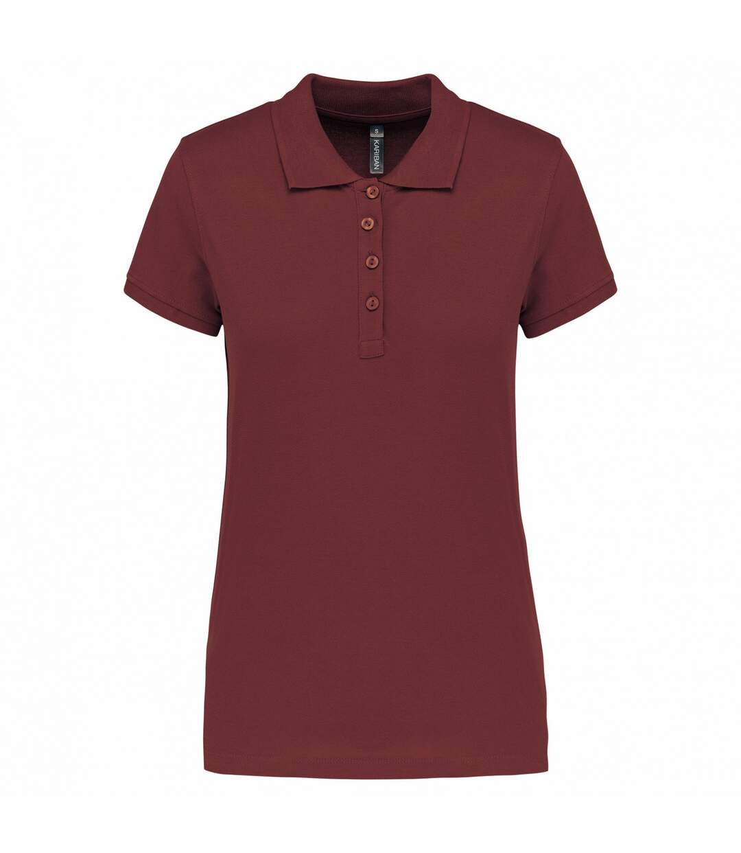 Womens/ladies pique polo shirt wine Kariban