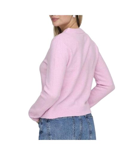 Pull rose femme only half button