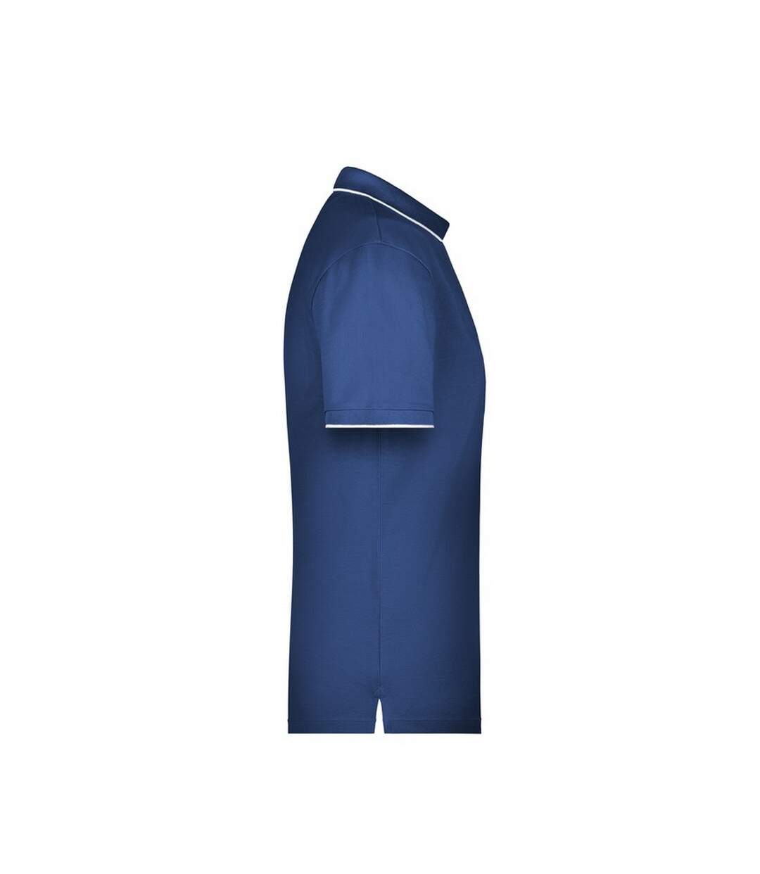 Polo Motif/style Rayures Contrastées Homme Bleu Marine Blanc James And Nicholson-3