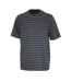 Mens stripe short lounge set black Momentii-2