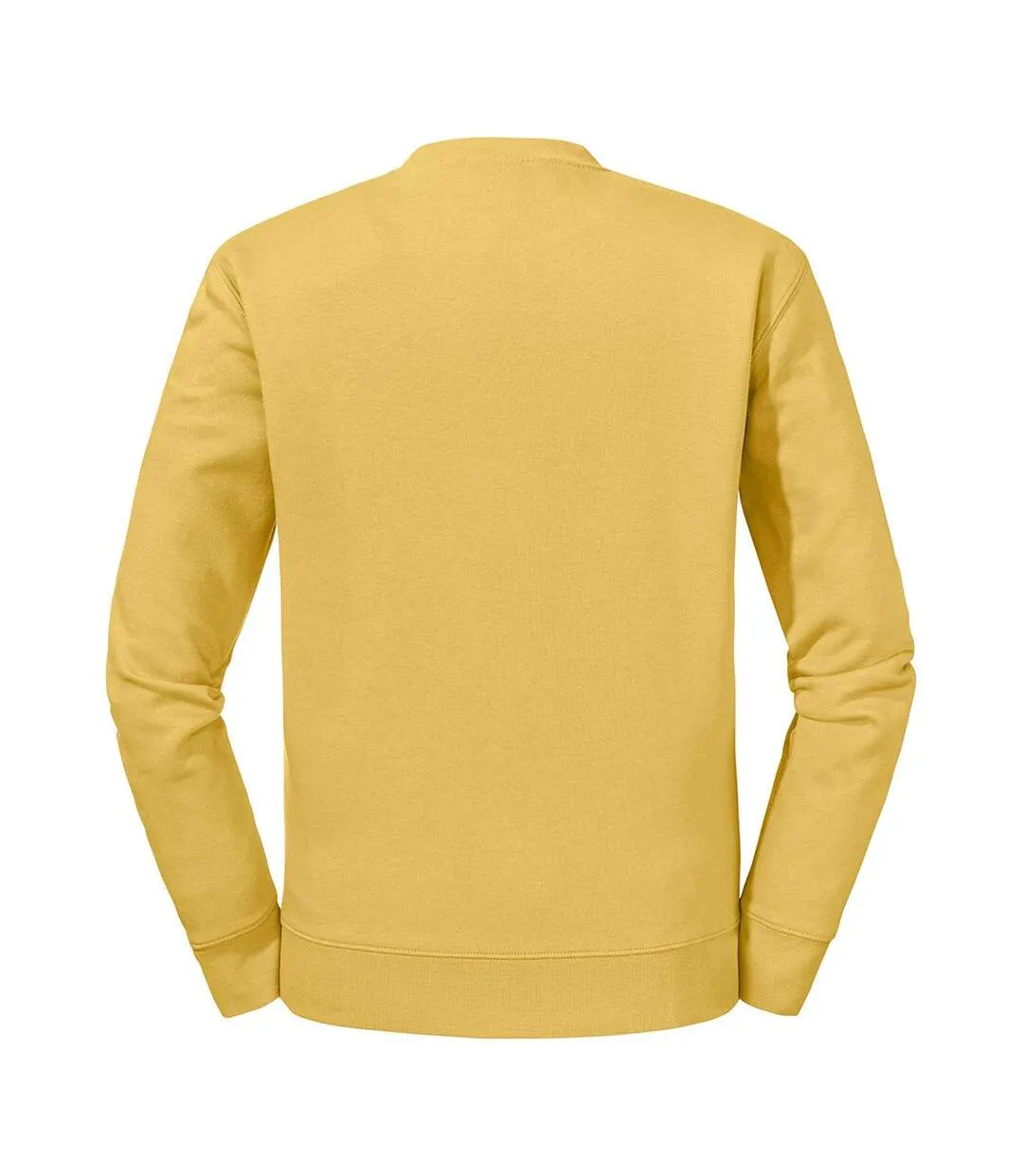 Sweat Uni À Col Ras-du-cou Authentic Homme Jaune Moutarde Russell-2
