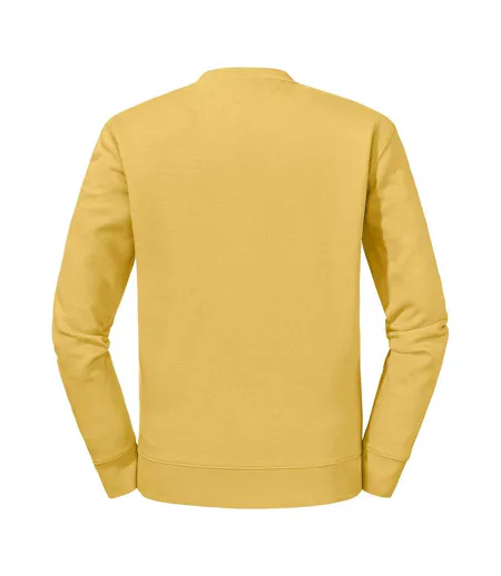 Sweat Uni À Col Ras-du-cou Authentic Homme Jaune Moutarde Russell