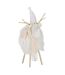 Statuette Renne Déco Bonnet & Foulard 46cm Blanc-1