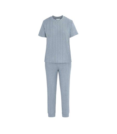 Ensemble De Pyjama Manches Courtes Femme Gris Miso