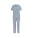 Ensemble De Pyjama Manches Courtes Femme Gris Miso-1