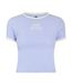Womens/ladies Heritage Ringer Crop Top Lilac New Balance-1