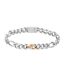 Mens Figaro Rose Gold Ion Plating Bracelet One Size Steel Boss-1