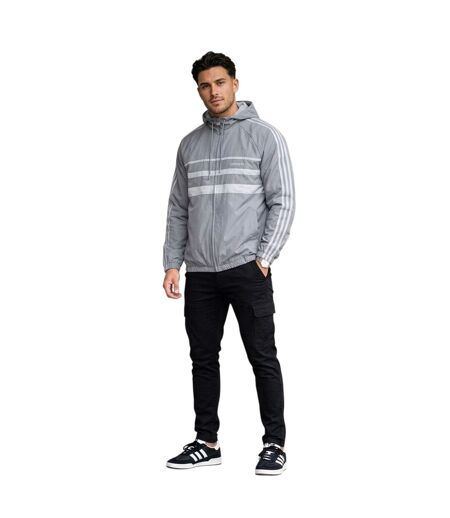 Mens Originals 3 Stripes Windbreaker Grey Three Adidas