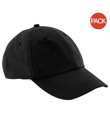 Lot de 2  casquettes imperméables adulte noir Beechfield