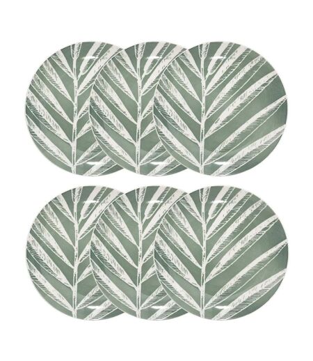 Lot de 6 Assiettes à Dessert Green Harmony 19cm Vert