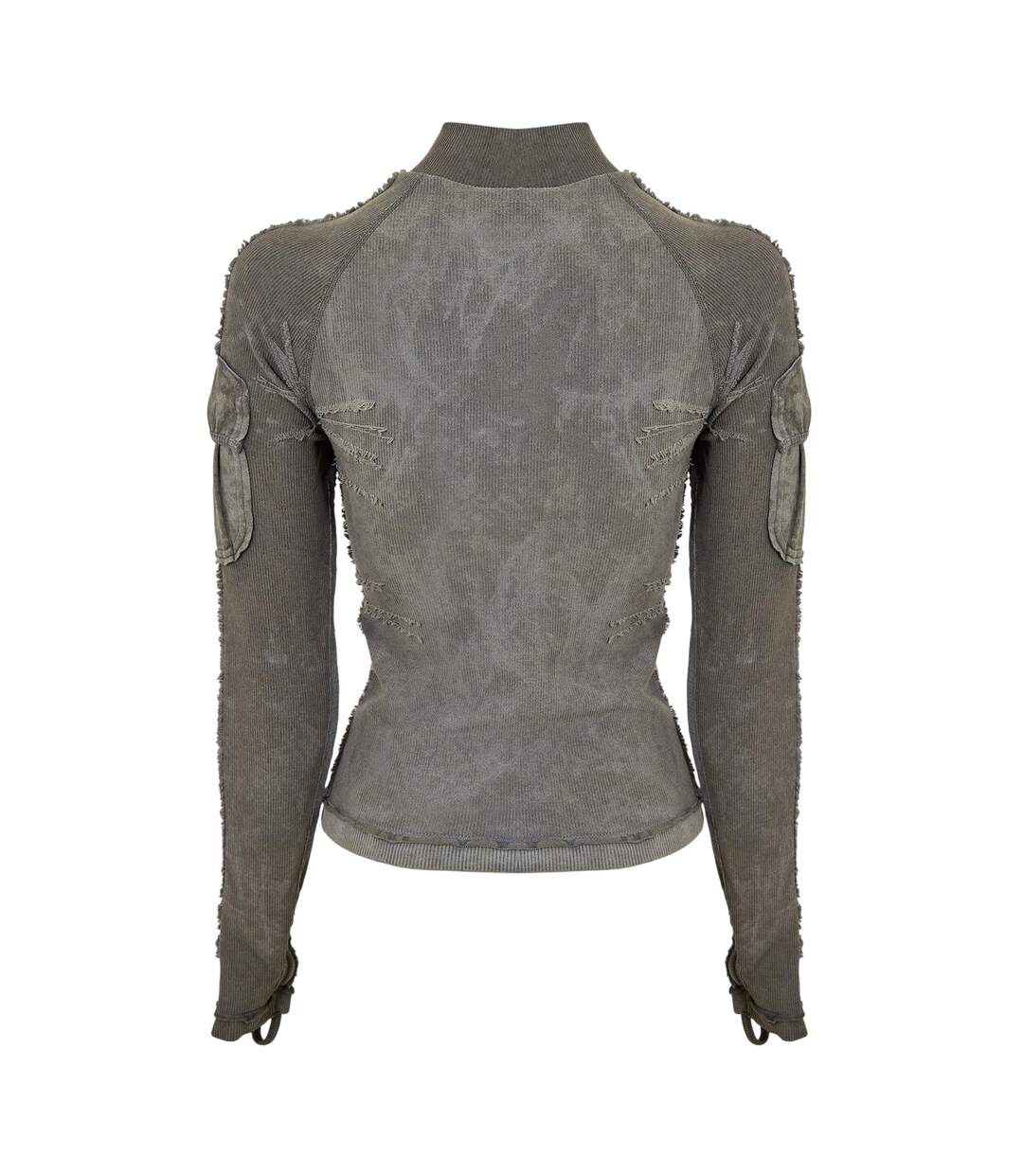 Unisex Adult Distressed Raglan T-shirt Volcanic Ash Melange Diesel-3