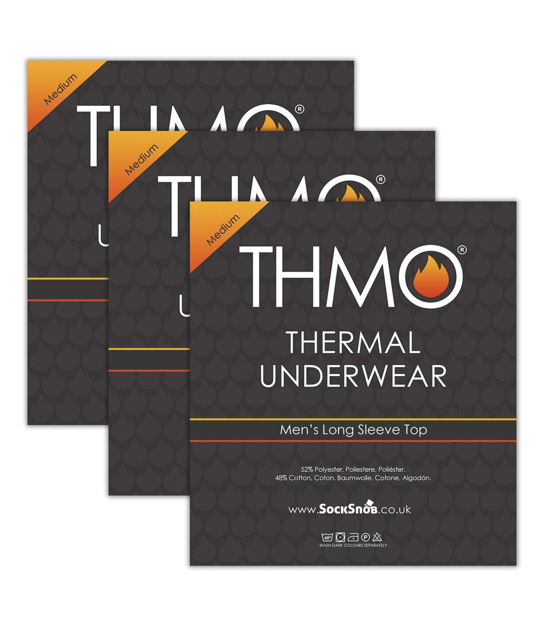 3 Pack Mens Thermal Underwear Top | Winter Base Layer Long Sleeve Top-2
