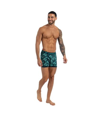 Pack of 7  Mens florid boxer shorts  turquoise Kandor