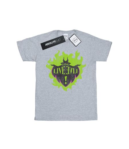 Disney Femmes/Les femmes The Descendants Maleficent Long Live Cotton Boyfriend T-Shirt (Gris sportif) - UTBI49811