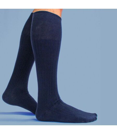 3 Pack Mens Long Knee High Lightweight 100% Cotton Soft Breathable Socks