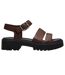 Womens/ladies Leather Flat Gladiator Sandals Brown Timberland-1