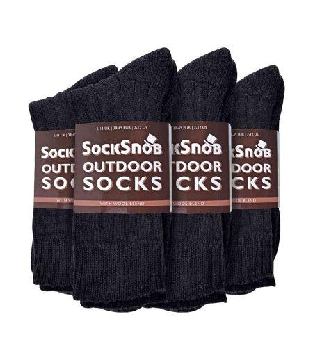 12 Pairs Mens Winter Warm Wool Blend Hiking Socks for Boots