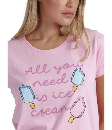 Pyjama tenue d'intérieur short t-shirt Ice Cream Admas