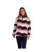 Womens/ladies Ovie Mountain At200 Half Zip Fleece Top Pink Purple White Trespass-1