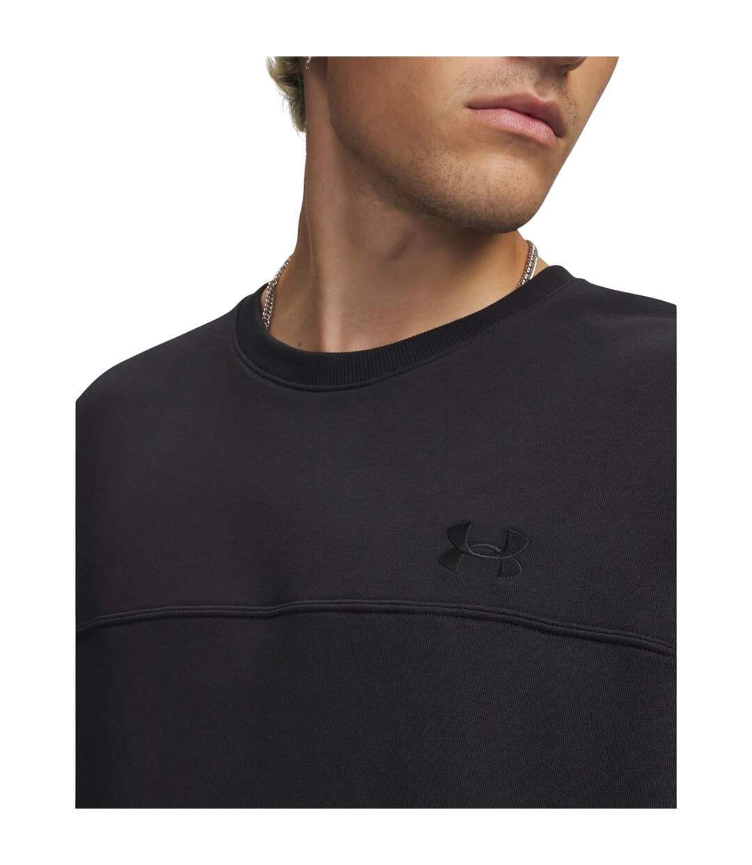 Mens Rival Lightweight Sweatshirt Black Under Armour-3