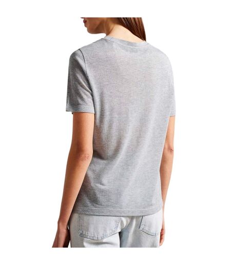 Womens/ladies Tedin Logo T-shirt Grey Ted Baker