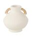 Vase Déco Léo 30cm Blanc & Naturel-1