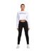 Womens/ladies varsity crop sweatshirt white SikSilk-3