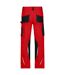 Pantalon De Travail Homme Rouge Noir James And Nicholson-2