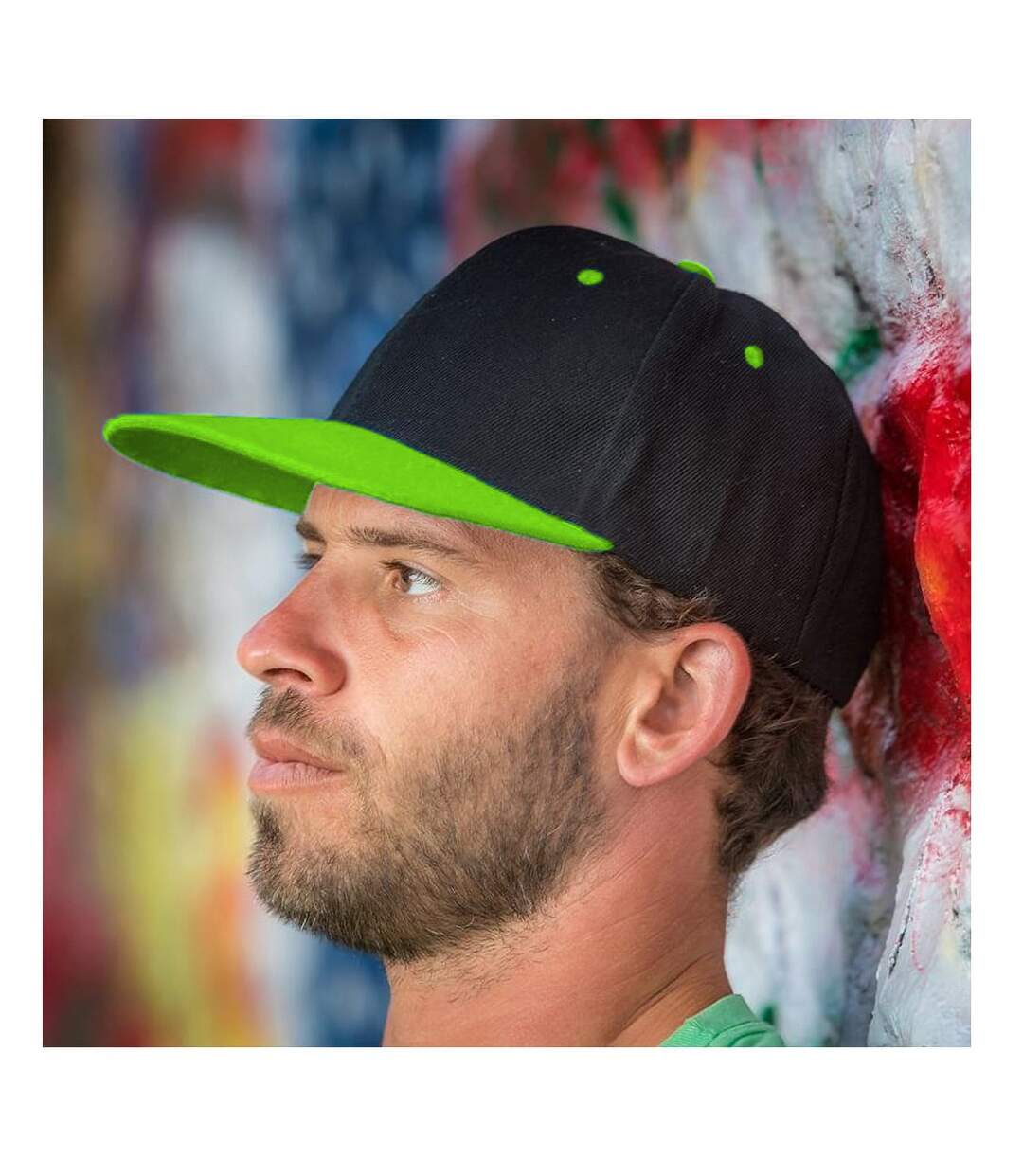 Lot De 2  Casquettes Bronx Adulte Noir Vert Citron Result-2