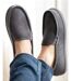 Isotoner Chaussons Mocassins homme dessus velours et semelle grand confort-2