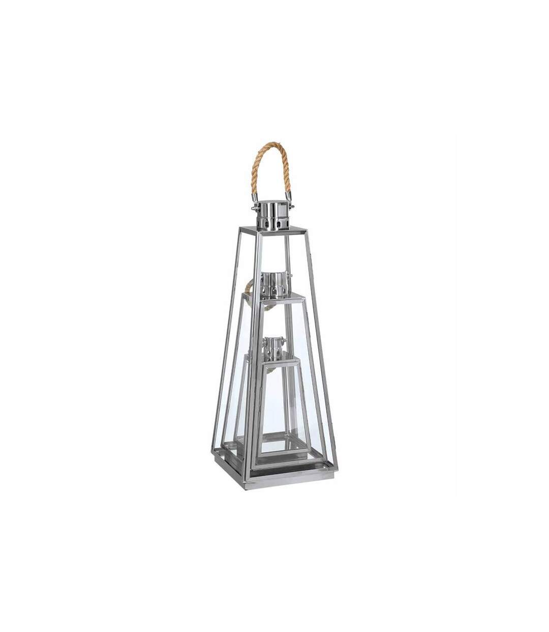 Lot de 3 Lanternes Extérieur Vérone 73cm Inox & Verre-5