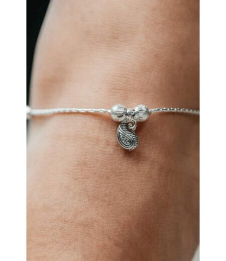 Pure Silver Minimalistic Charm Summer Indie Boho Silver Indian Payal Anklet
