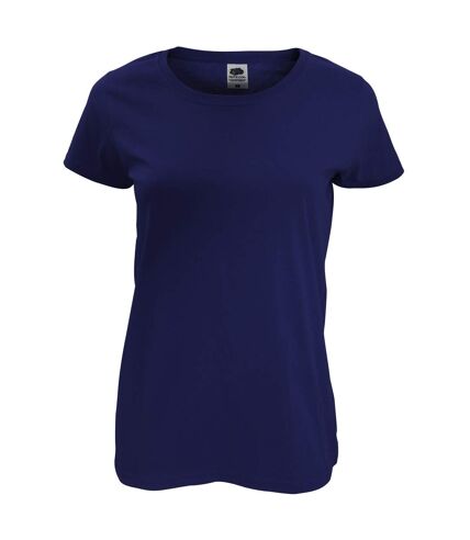 Fruit Of The Loom Womens/Ladies Short Sleeve Lady-Fit Original T-Shirt (Navy)