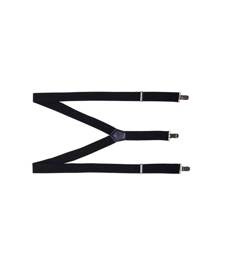 Mens Clip On Braces One Size Black Premier