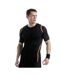 Gamegear® Cooltex® Short Sleeved T-Shirt / Mens Sportswear (Black/Fluorescent Orange)