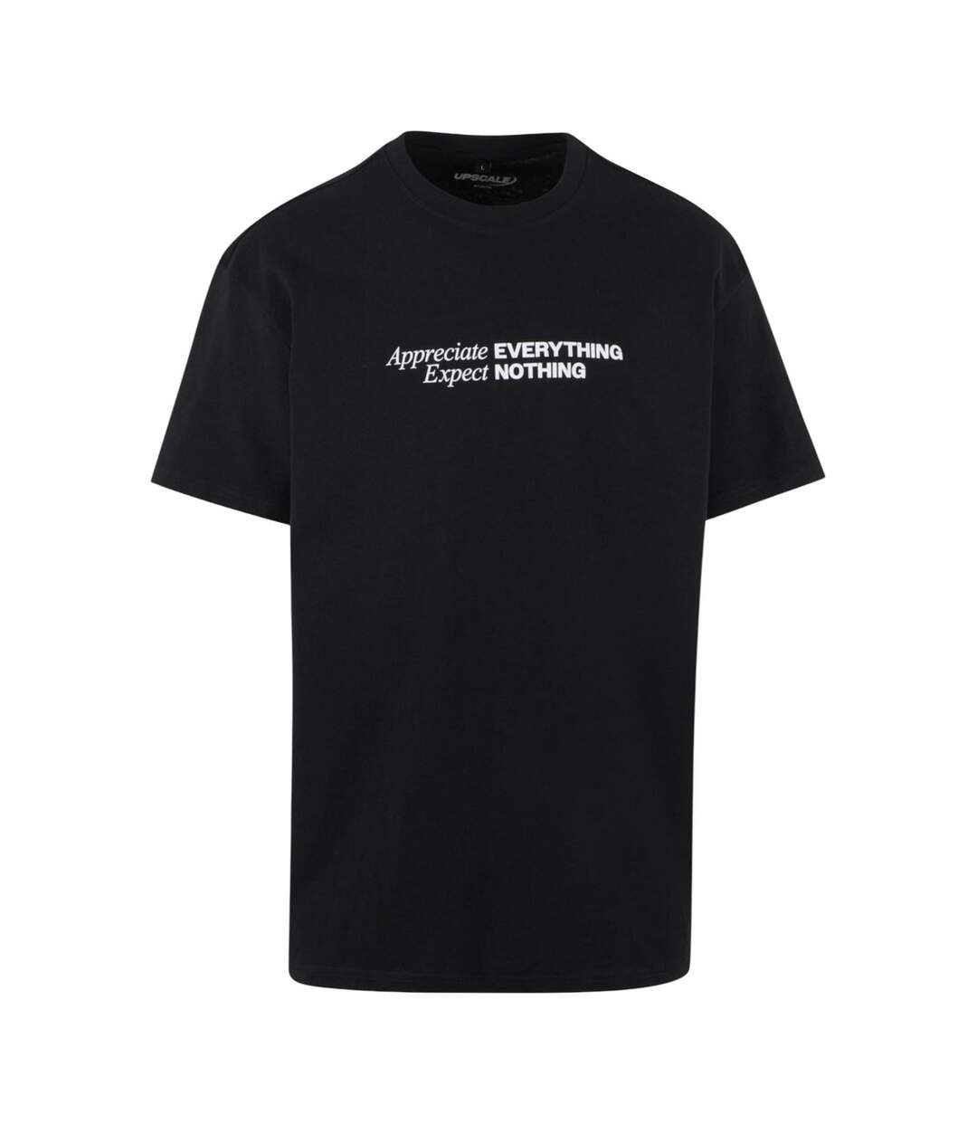 T-shirt Appreciate Expect Homme Noir Mister Tee-2