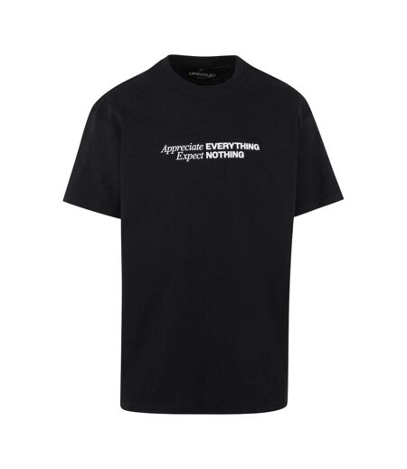 T-shirt Appreciate Expect Homme Noir Mister Tee