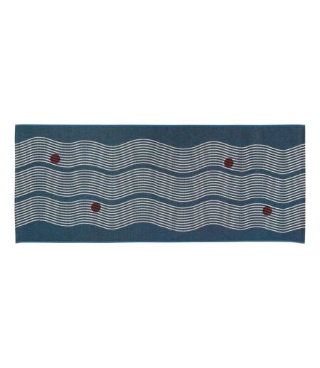 Tapis de Cuisine Antidérapant Nippon 75x200cm Bleu
