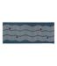 Tapis de Cuisine Antidérapant Nippon 75x200cm Bleu-1