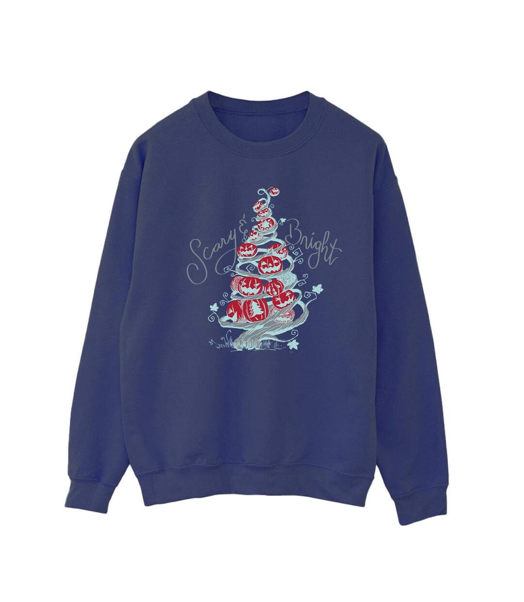 Disney Sweat Womens/Ladies The Nightmare Before Christmas Scary & Bright Sweatshirt (Bleu marine) - UTBI32002-1