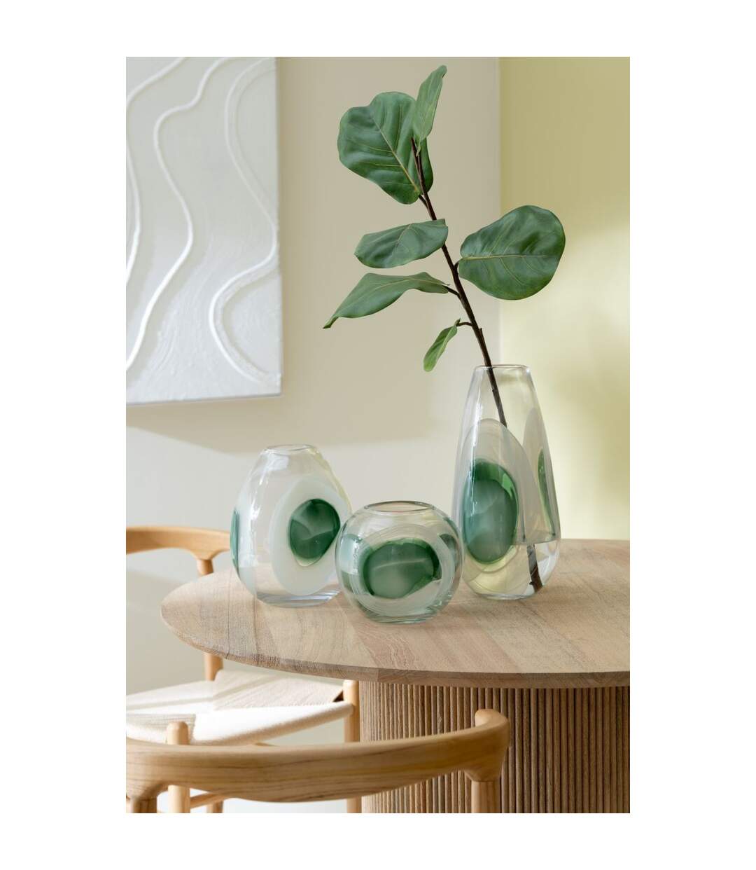 Vase Design en Verre Livy 37cm Multicolore-4