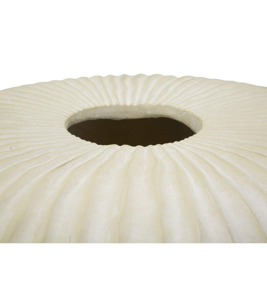Vase Design Rainuré Icicle 40cm Crème-3
