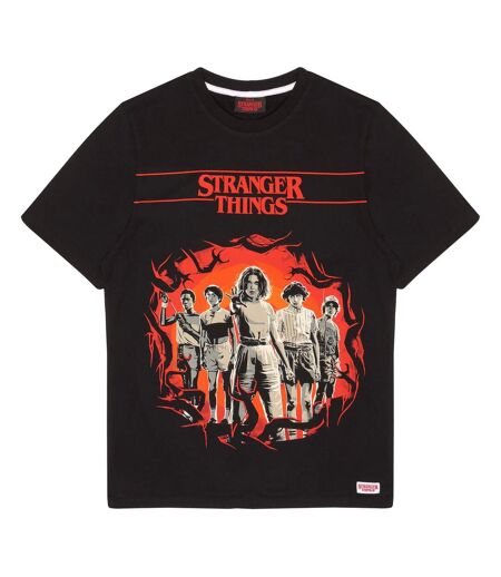 Stranger Things Mens Characters T-Shirt (Black)