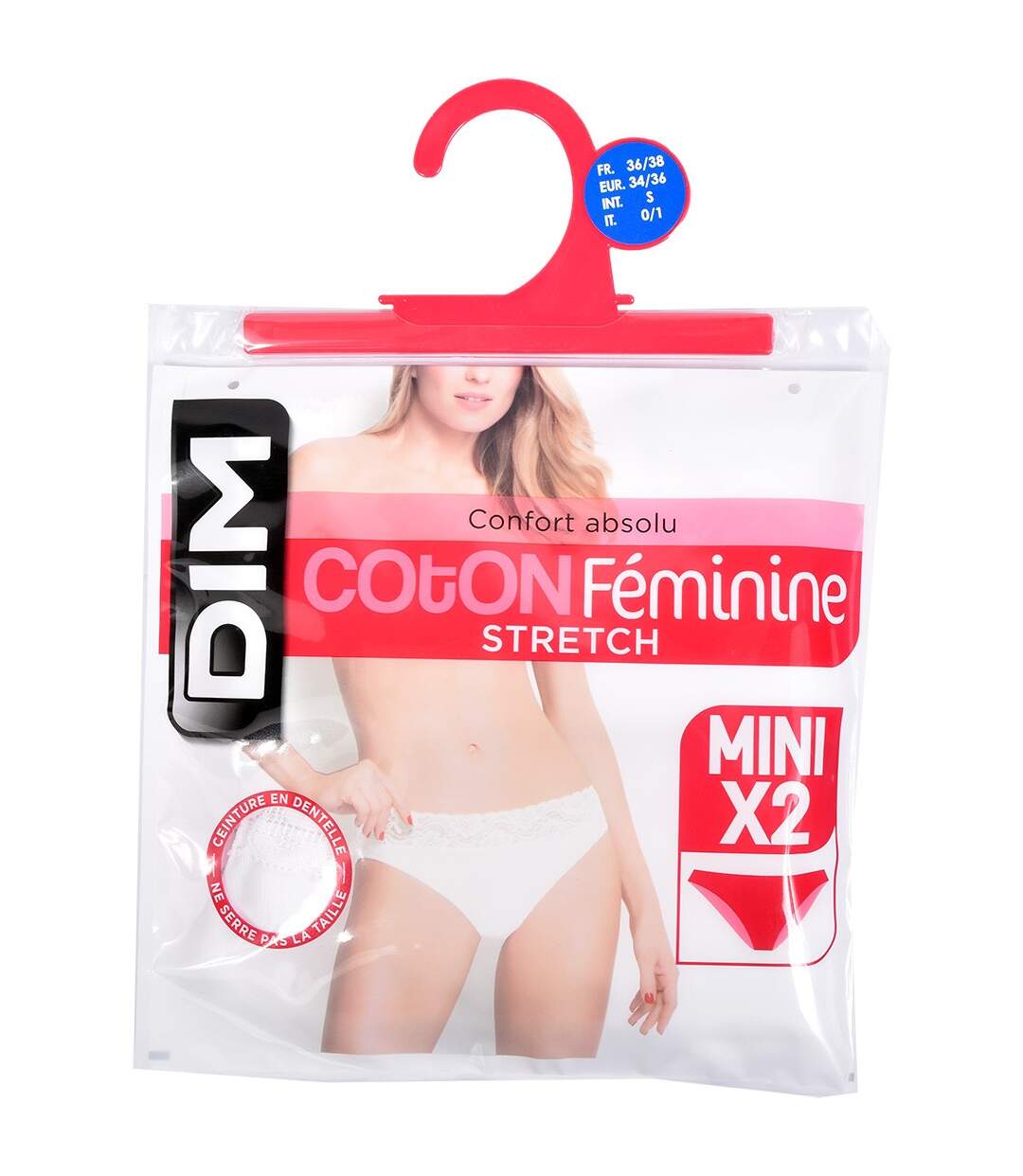 Culottes Femme DIM Confort Qualité supérieure Pack de 2 Culottes MINI DIM-2