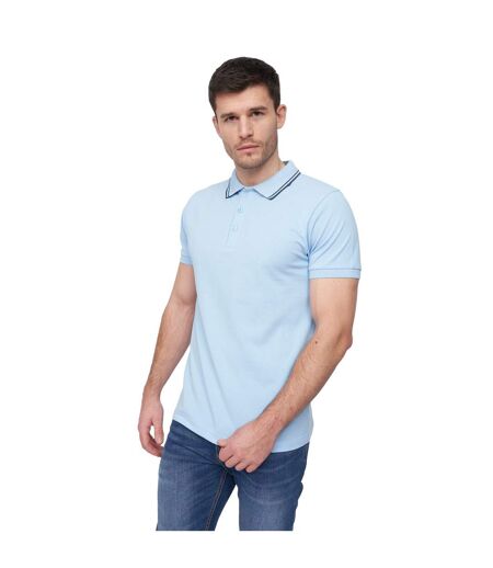 Polo samtrase homme bleu clair Duck and Cover