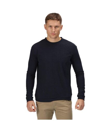 Regatta Mens Leith Lightweight Sweatshirt (Navy/Black Marl) - UTRG5356