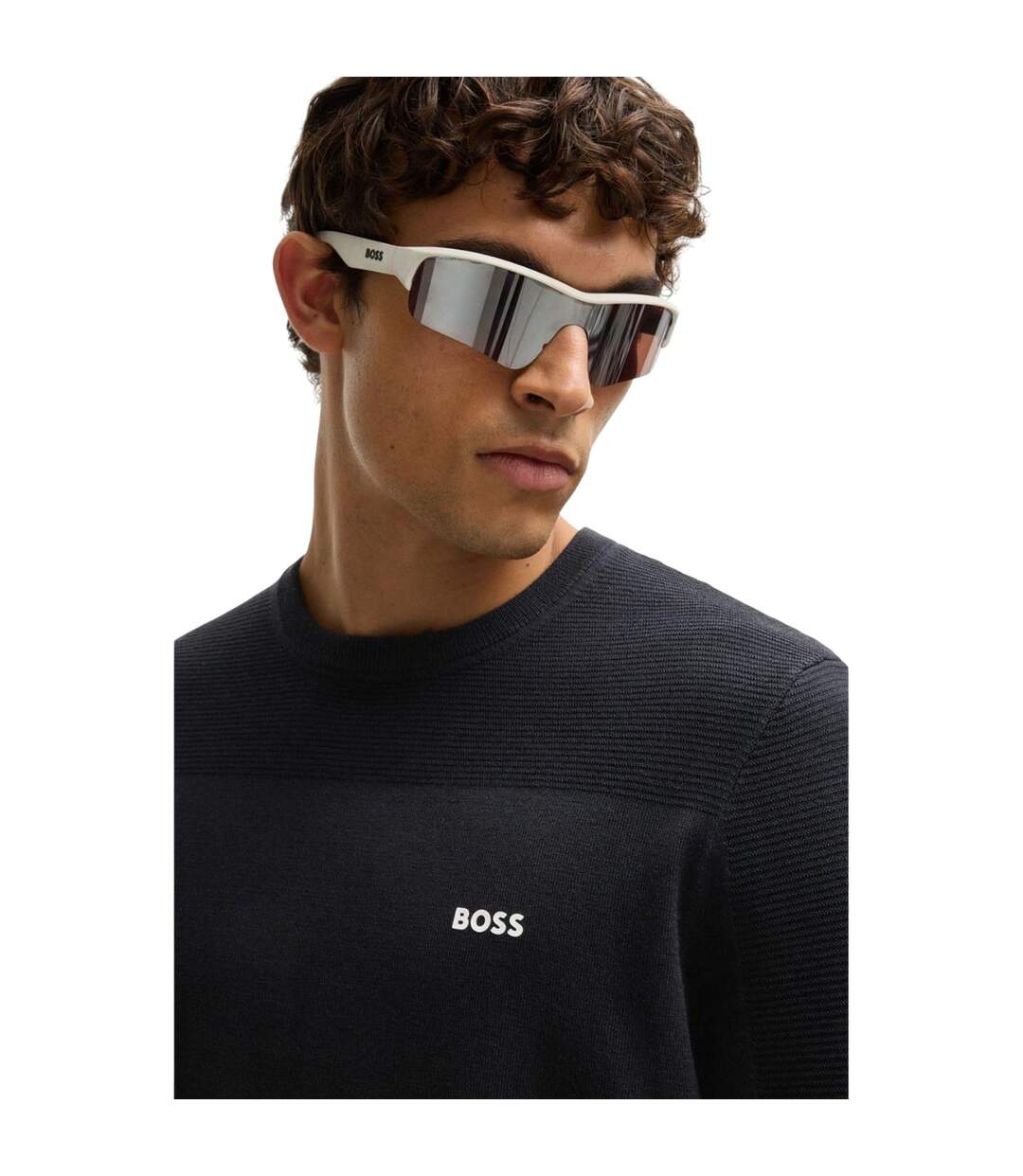 Sweat Momentum-x Homme Bleu Foncé Boss-4