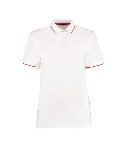 Polo st mellion femme blanc / rouge Kustom Kit